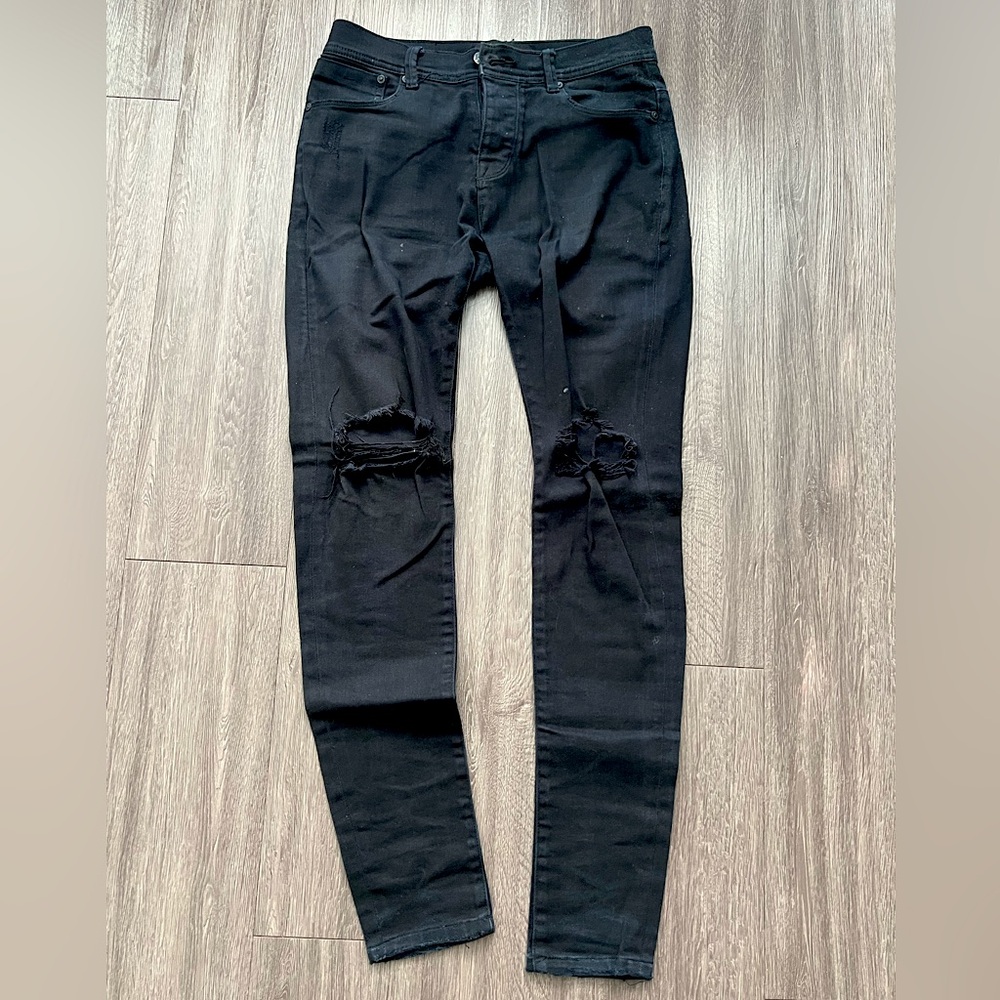 STAMPD Black Distressed Men's Skinny Jeans